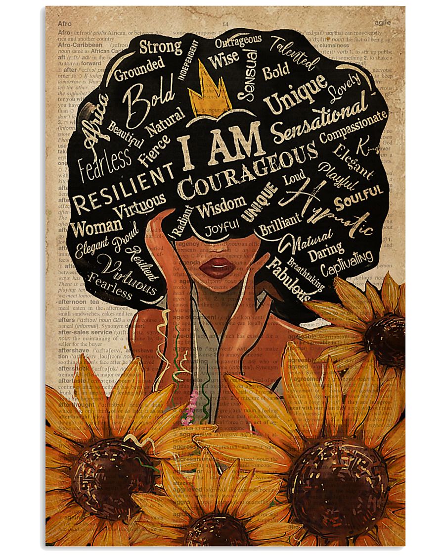 Sunflower Black Girl Dictionary 11x17 Poster