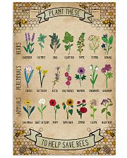 Plant These To Help Save Bees 11x17 Poster front