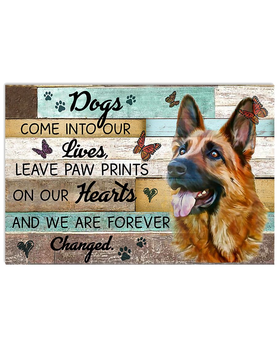 Wood Piece Come Into Our Live German Shepherd 17x11 Poster