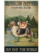 Fishing Cast Away Australian Shepherd 11x17 Poster front