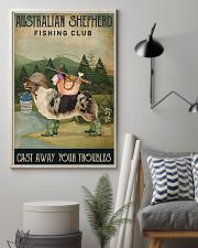 Fishing Cast Away Australian Shepherd 11x17 Poster lifestyle-poster-1