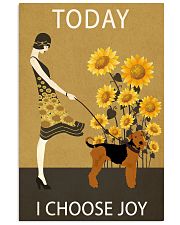 Sunflower Vintage Choose Joy Airedale Terrier 11x17 Poster front