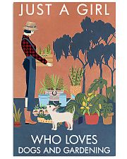 Vintage Just A Girl Loves Gardening And Dog 16x24 Poster front