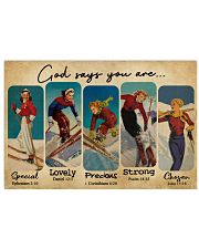 God Says You Are Skiing Girls 24x16 Poster front