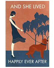 Vintage Girl Lived Happily Irish Setter 11x17 Poster front