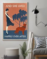 Vintage Girl Lived Happily Irish Setter 11x17 Poster lifestyle-poster-1