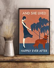 Vintage Girl Lived Happily Irish Setter 11x17 Poster lifestyle-poster-3