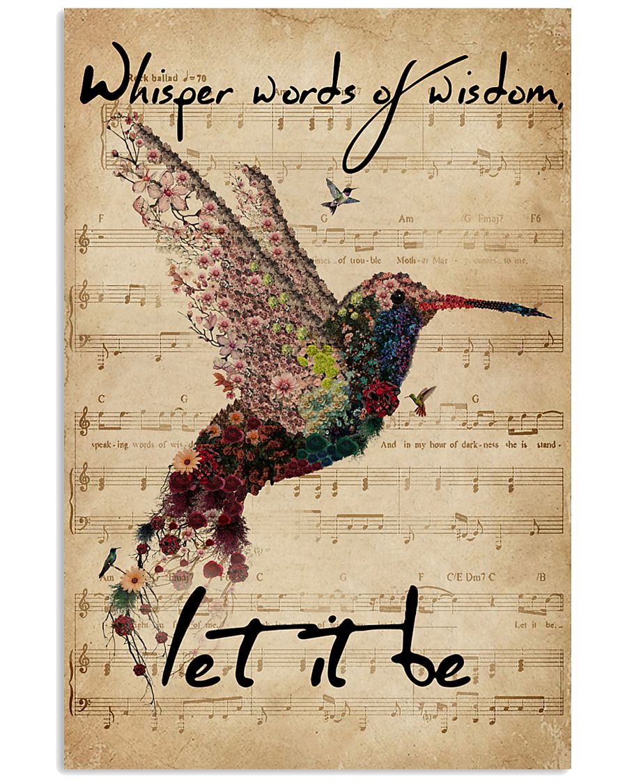 Music Sheet Let It Be Hummingbird 11x17 Poster