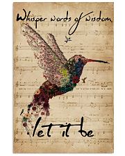 Music Sheet Let It Be Hummingbird 11x17 Poster front