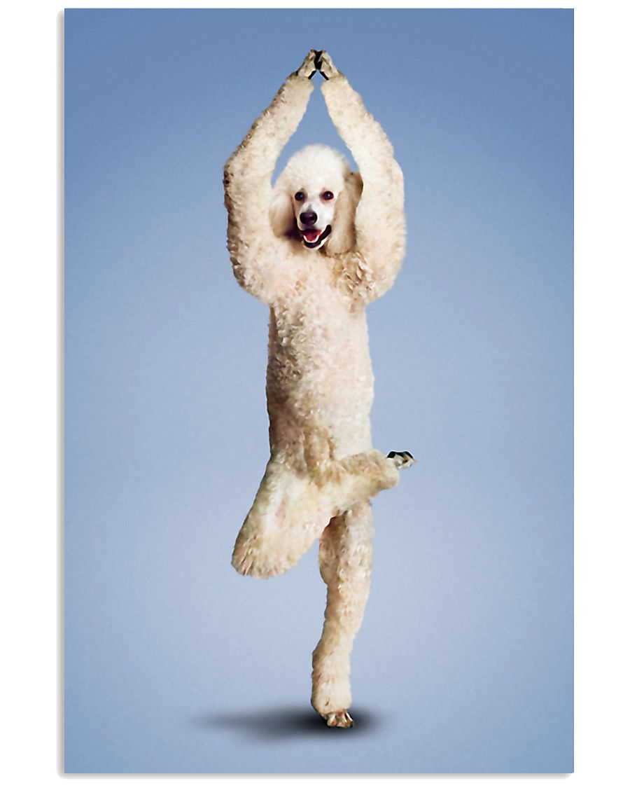 Yoga Pose Poodle 11x17 Poster