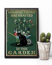 Retro Green Magical Things Garden Black Cat Herb 11x17 Poster lifestyle-poster-8