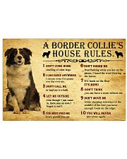 A Border Collie's House Rules 17x11 Poster front