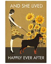 Sunflower Vintage Girl Lived Happily Rottweiler 11x17 Poster front