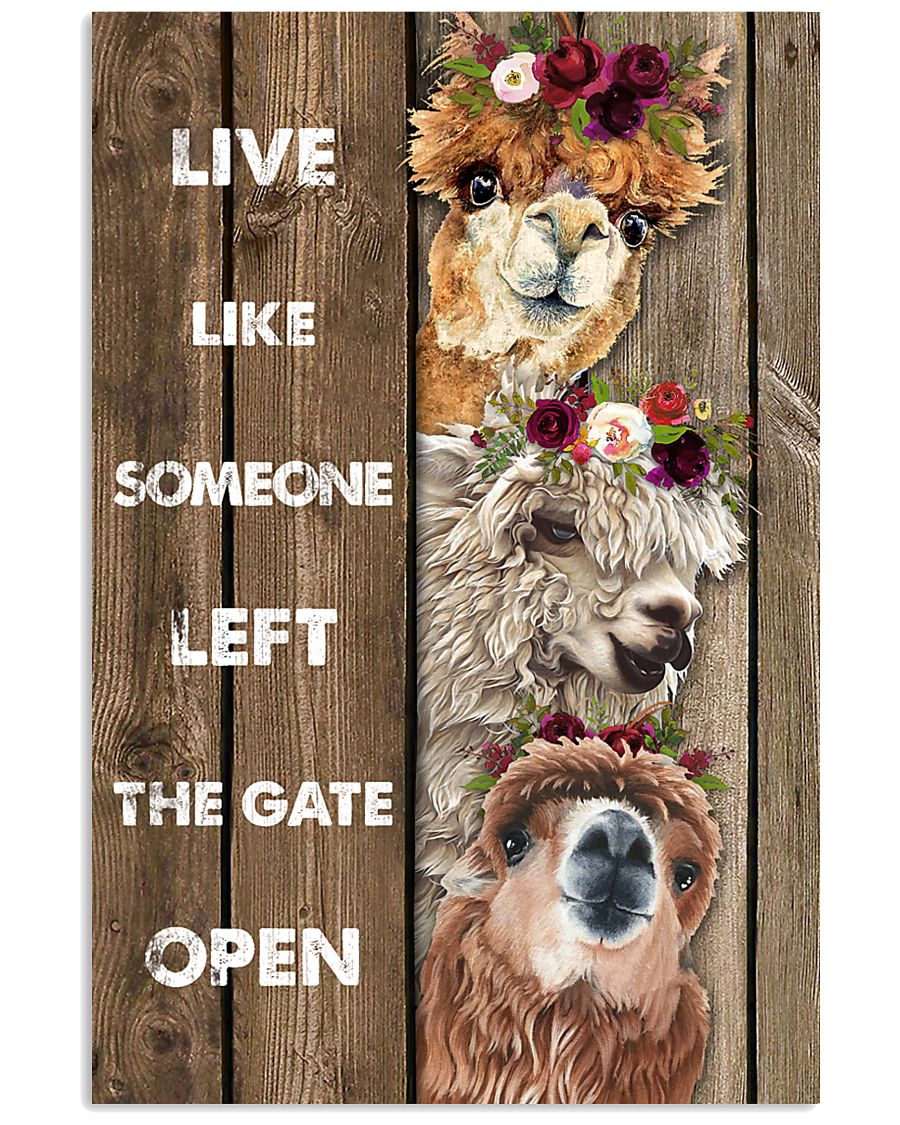 Wood Piece Live Like Someone Alpaca 11x17 Poster