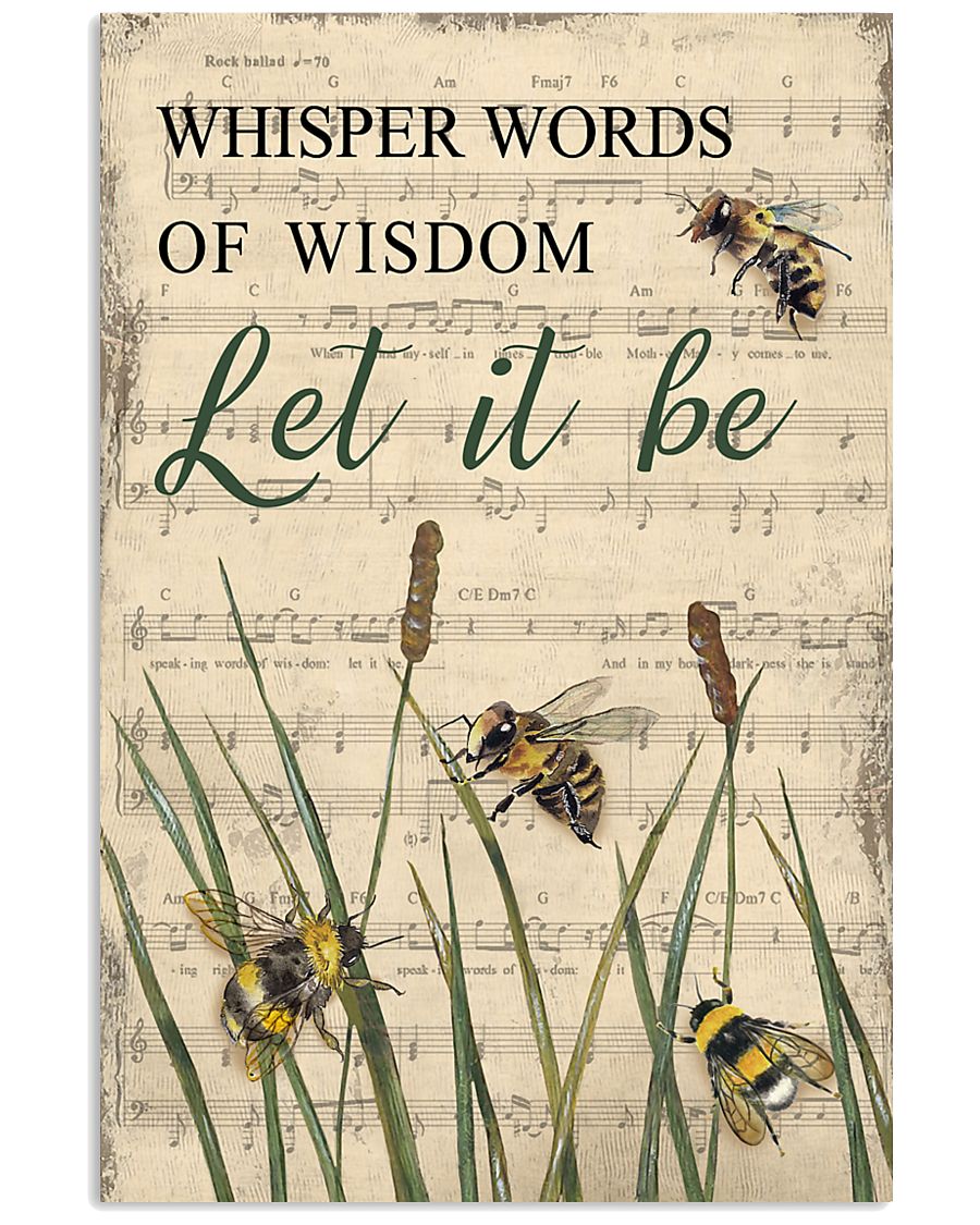 Music Let It Be Grass Bee 11x17 Poster