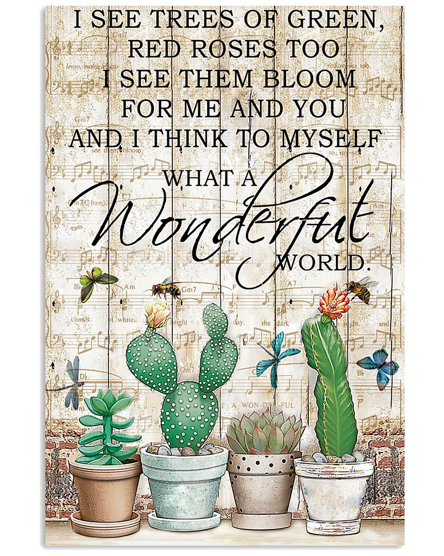 Pallet Music Sheet And I Think Succulent 11x17 Poster