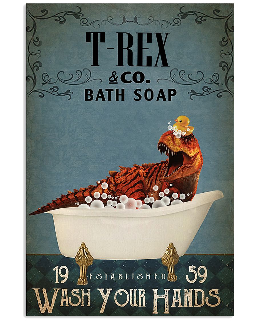Vintage Bath Soap T-rex 11x17 Poster