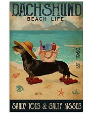 Beach Life Sandy Toes Dachshund 11x17 Poster front