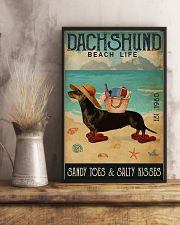 Beach Life Sandy Toes Dachshund 11x17 Poster lifestyle-poster-3
