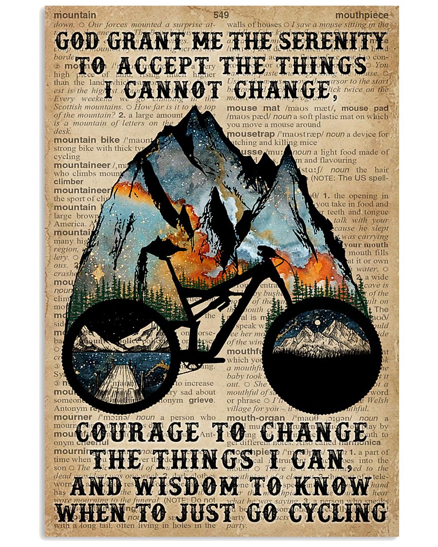 God grant me Dictionary Blue Cycling 11x17 Poster