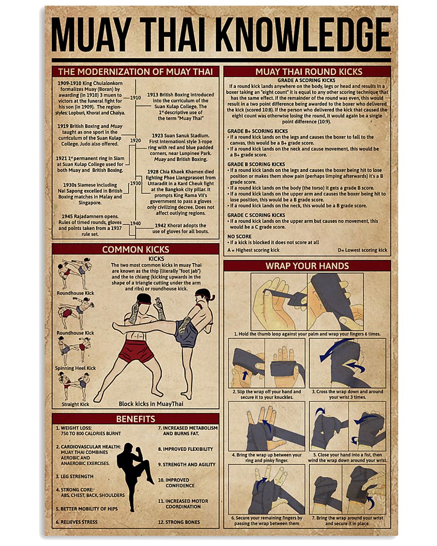 Muay Thai Knowledge 11x17 Poster