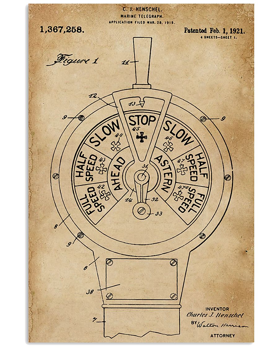 Boat's Speed Telegraph Patent Sailor 11x17 Poster