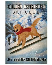 Ski Club Golden Retriever 16x24 Poster front