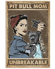 Unbreakable Pit bull Tattoo Girl 11x17 Poster front