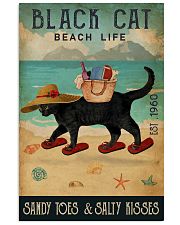 Beach Life Sandy Toes Black Cat 11x17 Poster front