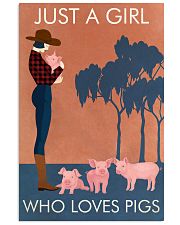 Vintage Girl Who Loves Pig 11x17 Poster front