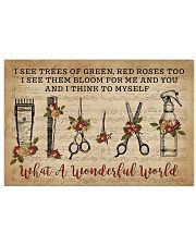 Floral Music Sheet Wonderful World Hairstylist 36x24 Poster front