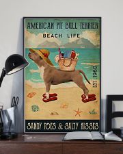 Beach Life Sandy Toes American Pit Bull Terrier 11x17 Poster lifestyle-poster-2