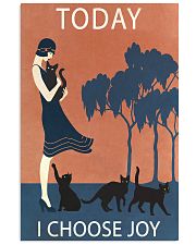 Vintage Girl I Choose Joy Black Cat 11x17 Poster front