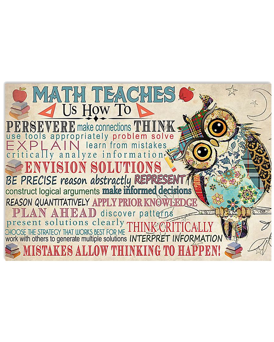 Math Teaches Us 17x11 Poster