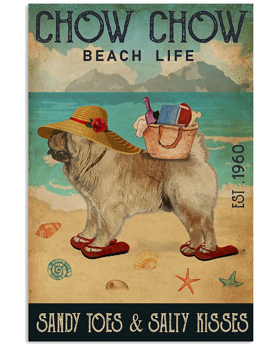 Beach Life Sandy Toes Chow Chow 11x17 Poster