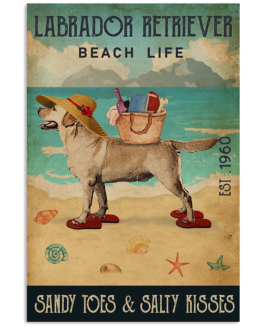 Beach Life Sandy Toes Labrador Retriever 11x17 Poster