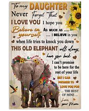 To Daughter Never Forget That I Love You Elephant 11x17 Poster front