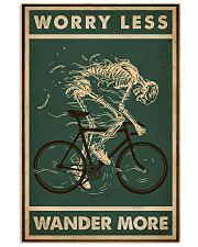 Retro Green Worry Less Cycling Skeleton 11x17 Poster front
