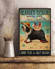 Beach Life Sandy Toes Bearded Collie 11x17 Poster lifestyle-poster-3