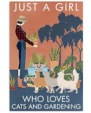 Vintage Just A Girl Loves Gardening And Cat 11x17 Poster front