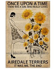 Dictionary Sunflower Girl Upon Airedale Terrier 11x17 Poster front