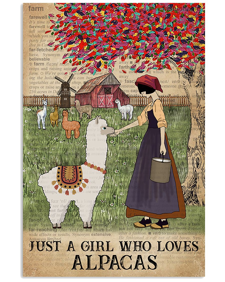 Dictionary Who loves Alpaca Farm Girl 11x17 Poster