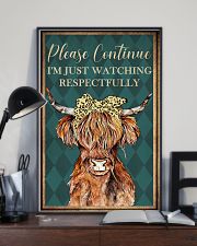 Please Continue I'm Just Watching Highland Cattle 16x24 Poster lifestyle-poster-2
