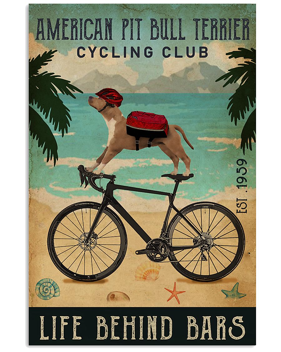 Cycling Club American Pit Bull Terrier 11x17 Poster