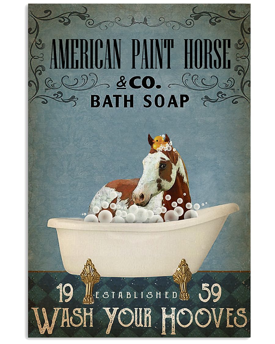 Vintage Bath Soap American Paint Horse 11x17 Poster
