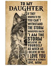 Mom To My Daughter Believe In Yourself Wolf 11x17 Poster front