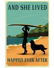 She Lived Happily Surfing Bernese Mountain Dog 11x17 Poster front