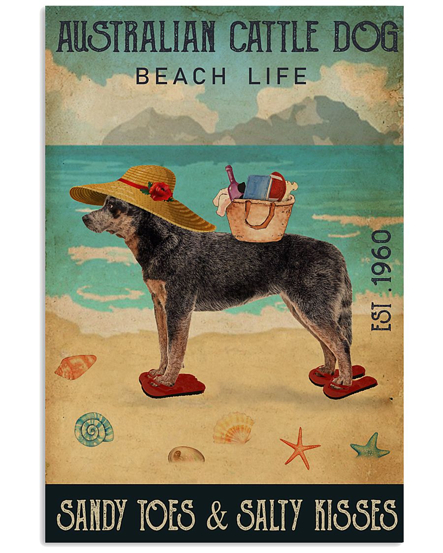 Beach Life Sandy Toes Australian Cattle Dog 11x17 Poster