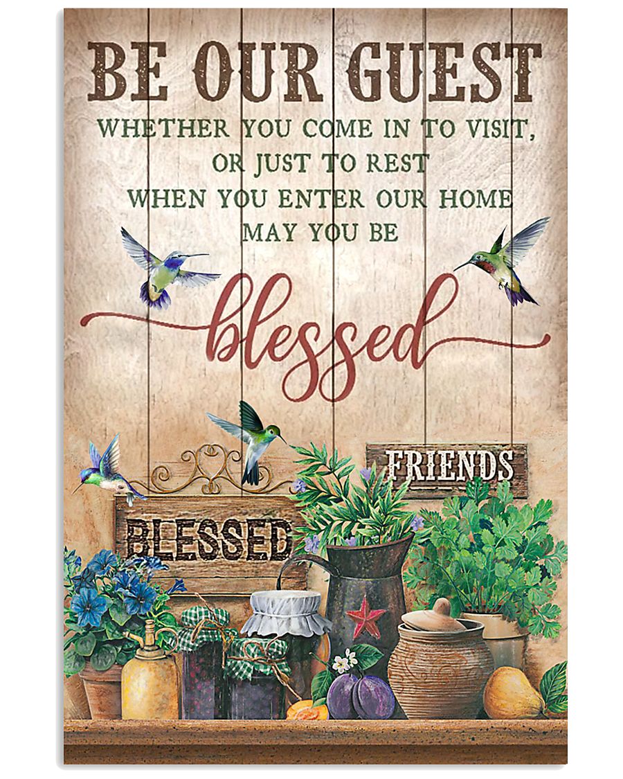 Pallet Hummingbird Be Our Guest 11x17 Poster