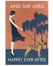 Vintage Girl Lived Happily Border Terrier 11x17 Poster front